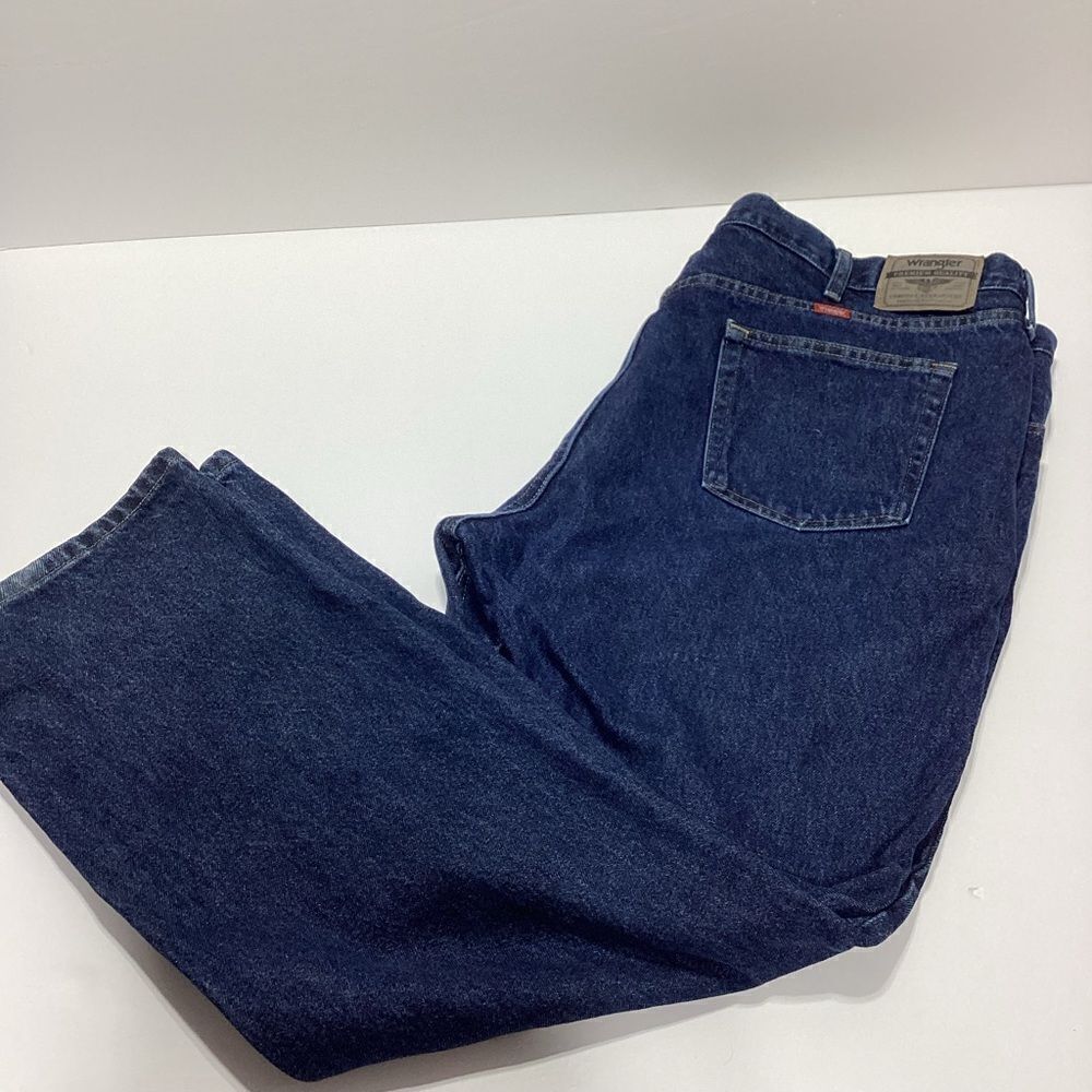 Wrangler Men’s Regular Fit Jeans 46x30 Dark Wash Straight Leg
